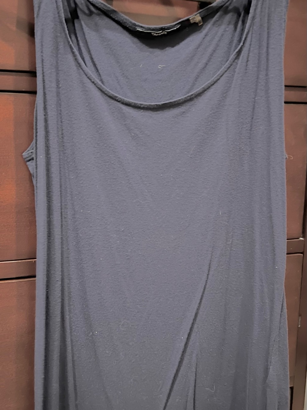 Tahari Navy Sleeveless Scoop Neck Tank Top